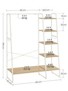 VASAGLE Fixed Clothes Drying Racks - 白 - チェックする 3