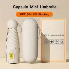 Capsule Umbrella, Pocket Umbrella, Mini Umbrella, Waterproof, Sunscreen, UV Protection, Multi Functional Umbrella, Portable Travel Umbrella 1PC, Back To School Supplies Back To School