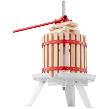 Fruit Wine Press Solid Wood Basket Manual Juice Maker For Kitchen Home Cider Apple Grape Vegetables Honey Olive Oil 6 Liter Capacity