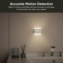 Wyze Night Light - Rechargeable Motion-Activated Soft Lights With Dusk-To-Dawn Scheduling, Warm & Soft White Step Lights For Bathroom, Hallway, Bedroom, Kids Room, Kitchen, Stairway - 6 件裝 - 查看 4