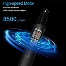 Recortador de vello de nariz recargable, afeitadora eléctrica de vello de nariz, recortador de vello de oídos de material metálico