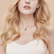 S925 镀银可爱爪印心形吊坠、相机塔吊坠、密镶蜻蜓吊坠，适合 DIY 手链和项链，适合女性和女孩的生日礼物，日常珠宝 - 銀色 - 查看 5