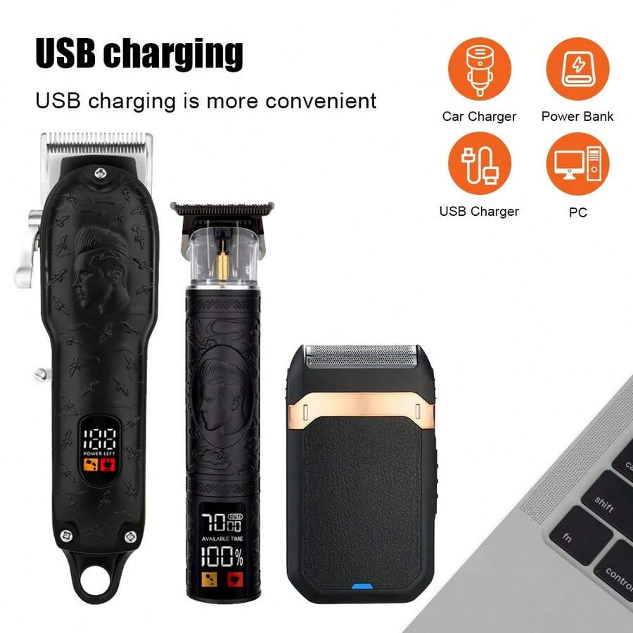 LQT Professional Hair Clipper And Trimmer Set For Men, Cordless