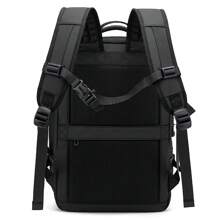 Resilver Travel Men 17 Inch Laptop Backpack Vacuum Compression Backpack Business Large Capacity School Backpack Expand Outdoor Backpack Bag For School School Accessories School Stuff - Black - View 3