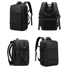 Resilver Travel Men 17 Inch Laptop Backpack Vacuum Compression Backpack Business Large Capacity School Backpack Expand Outdoor Backpack Bag For School School Accessories School Stuff - Black - View 10