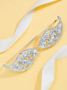 STONEFANS Stonefans Crystal Geometric Sunglasses Frame For Women Party Jewelry 2024 Ins Fashion Rhinestone Face Accessories Bridal Gifts