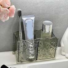 1pc Toothbrush And Toothpaste Holder, No Drilling Required, Suitable For Bathroom Storage, For Comb, Toothbrush, Toothpaste And Bathroom Rack Home Bathroom Decor Fall Decor Back To School - Multicolor - View 1