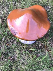 手绘彩色陶瓷蘑菇，适用于复活节装饰、花园装饰、露台草坪装饰、童话花园装饰和户外露台、家庭后院装饰配件 - 高16CM/16IN - 查看 8