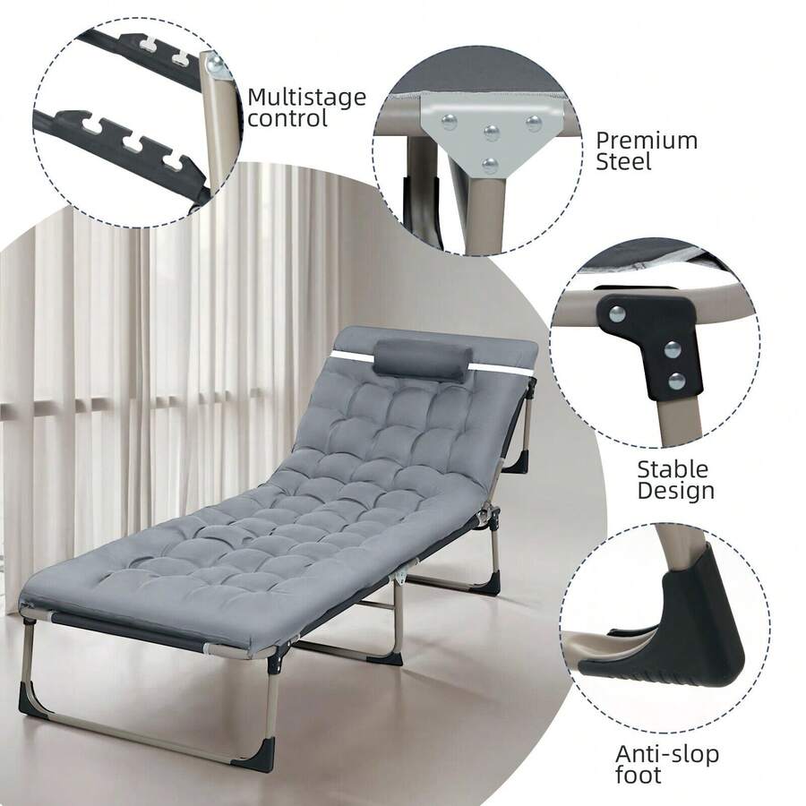 Adults Folding Sleeping Cot Guest Bed Heavy Duty Portable Cots Camping