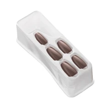 Kit 30 Self-Adhesive False Nails Ballerina ImPRESS Color - Kiss New York - Color Dusk Till Dawn - Brown - Rỉ Nâu - Xem 4