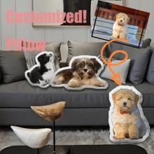 Customizable Pet Plush Photo Pads, Personalized Pet Pillows, Unique Birthday Gifts For Animal Lovers, Polyester Fiber, Mixed Colors, Double-Sided Customization, Ideal Gifts For Father's Day Ornamental,Engraved Stylish,Fashion,Colorful,Vintage,Cute,Contracted,Cuties Custom,Unique,Customized,Personalized Pet For Anniversaries,For Birthdays