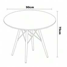 Eiffel Round Stretch Tablecloth - 深灰色 - 查看 2