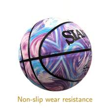 SIANGON كرة سلة جديدة بنمط بوهيمي فاخر باللون البنفسجي الحيوي من البي يو، مقاومة للانزلاق والبلى، قابلة للتنفس للرياضات الداخلية/الخارجية، مناسبة للطلاب والبالغين - ملون بنفسجي فاتح - مشاهدة 5