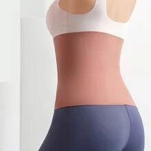 Đai định hình eo nén cho thể dục yoga hỗ trợ eo đai định hình thắt lưng giảm đau lưng với độ đàn hồi cao, ấm áp - màu đen - Xem 3