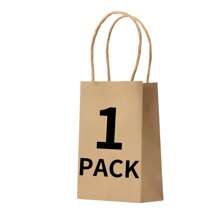 25 件牛皮纸礼品袋、烘焙包装袋、礼品包装袋、万圣节和圣诞节礼品袋、带手柄圣诞礼品袋、适合节日牛皮纸礼品袋、生日糖果袋、派对礼品袋 - 彩色 - 查看 13