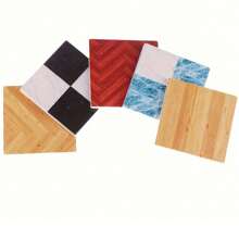 9 piezas Piso de madera en miniatura para casa de muñecas: 1:12 mini cocina de 30X30MM, comedor, accesorios de decoración de escena de baño DIY