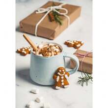 1 tấm áp phích trang trí Giáng sinh năm mới cây thông Noel quà tặng nai sừng tấm bánh gừng người đàn ông vải in áp phích nghệ thuật treo tường trang trí phòng nhà không có khung - Nhiều màu - Xem 31