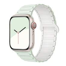 Dây đeo đồng hồ từ tính silicon hai tông màu tương thích với Apple Watch 38mm/40mm/41mm/42mm/44mm/45mm/46mm, Vòng đeo tay mềm chống khóa tương thích với Apple Watch Series 1-10/SE - Nhiều màu - Xem 8