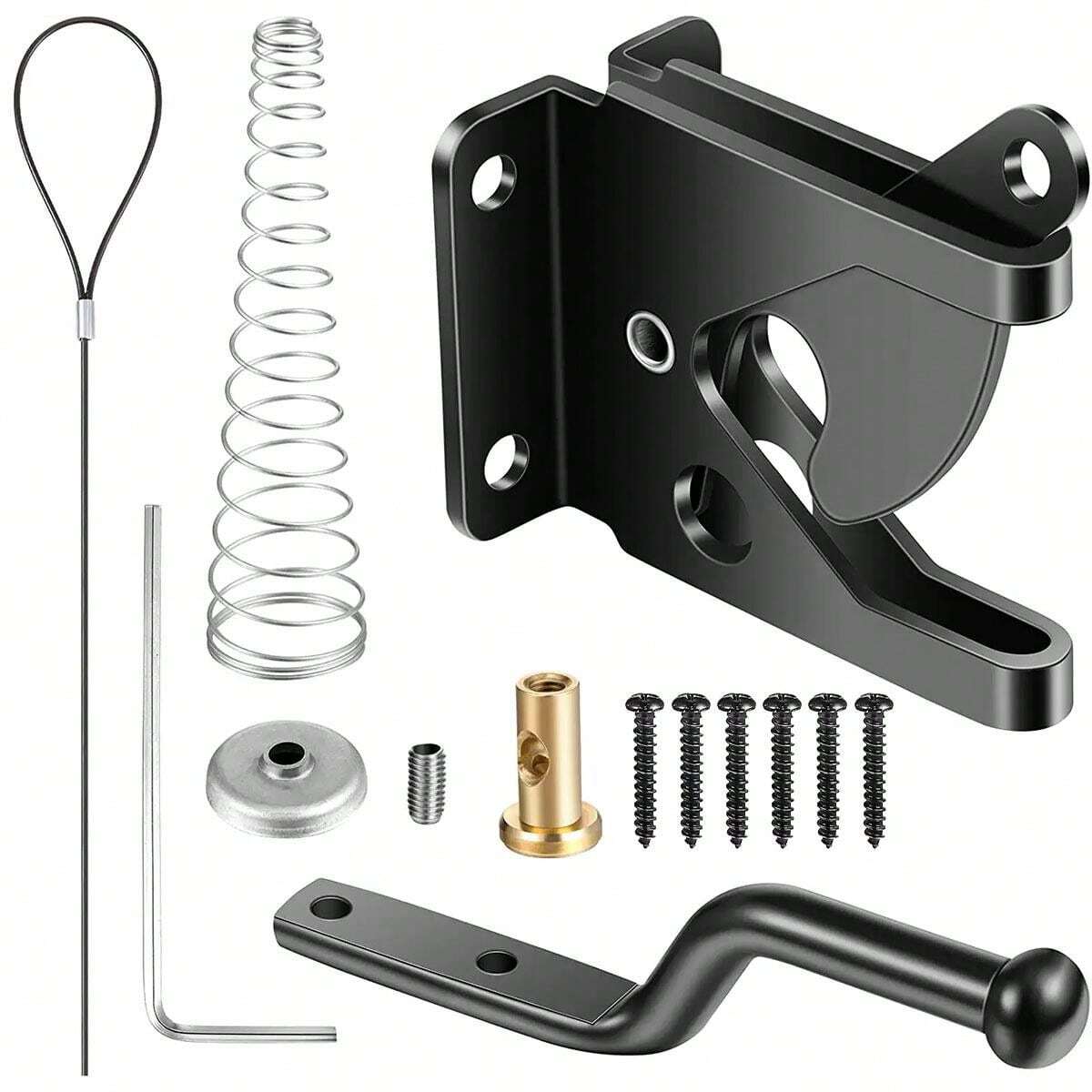 SelfLocking Gate Latch Carbon Steel Post Mounted Fence Gate Latch