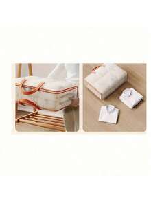 Túi đựng đồ chống thấm nước dung tích lớn - Lưới PVC trong suốt có khóa kéo đựng quần áo, chăn màn và hành lý - Nhiều màu - Xem 7