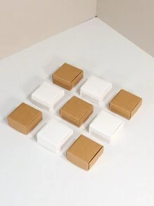 6 stuks/24 stuks mini-geschenkdoosjes van kraftpapier (5,5 x 5,5 x 2,5 cm/2,17 x 2,17 x 0,98 inch), kleine verpakkingsdozen voor armbanden, geurkaarsen, magneetverpakkingen voor badges, geschikt voor kleine bedrijven, doe-het-zelf-geschenkdozen voor feestjes