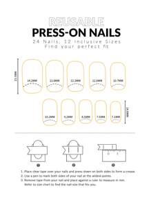 24pcs Square Long-Lasting Minimalist Striped Heart & Leaf Nail Sticker Set, Suitable For Women And Girls