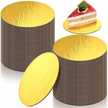 10 Pcs Cake Boards 10 Inch Round, Thicker White Cake Boards, Food-Garded White Cake Circles Rounds Base, Sturdy Cake Plate For Displaying Dessert And Cake DIY - Gold - View 1