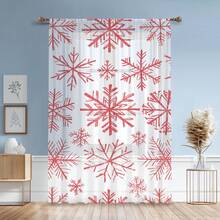 1 chiếc rèm voan mỏng tinh tế cho Giáng sinh, quà tặng Giáng sinh, rèm vải mỏng trang trí nhà cửa, thích hợp cho phòng ngủ, phòng khách, phòng ăn, phòng học, trang trí nhà cửa - Nhiều màu - Xem 1