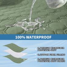 Ystyle Waterproof Sofa Cover 1/2/3/4 Seater With Armrests, Cat Scratch Resistant Sofa Cover With Side Pockets, Non-Slip Sofa Cover, Universal Sofa Cover Furniture Protector - Mint Green - View 3