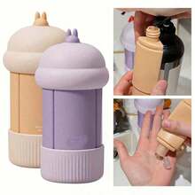 4 合 1 便携式旅行瓶套装，防漏可再填充洗发水、护发素、乳液、沐浴露容器 - 耐用塑料，无香，多功能旅行收纳套装 - 彩色 - 查看 2