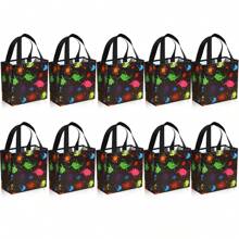 10/20 件发光派对礼品袋，霓虹灯派对用品，无纺布霓虹灯生日派对礼品袋，发光派对装饰小礼品袋 - 彩色 - 查看 8