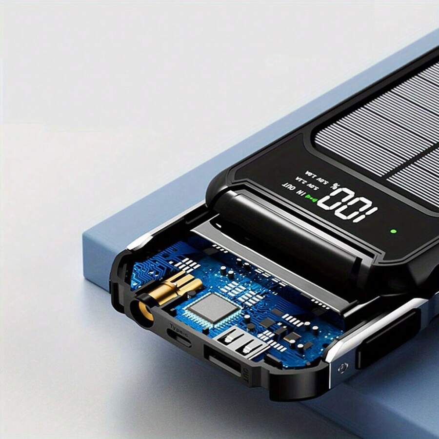 10000mAh HighCapacity Solar Power Bank Portable External Battery