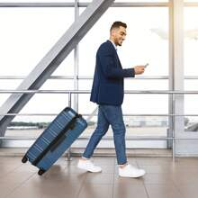 Multi Functional 4piece Set Luggage Sets ABS+PC Hardshell 4pcs Luggage Hardside Lightweight Durable Suitcase Sets Effortless 360-Degree Spinner Wheels Suitcase With TSA Lock For Enhanced Security Stylish Design And Thoughtful Details(12/20/24/28),ROSE GOLD/Purple/Blue/Black Travel Suitcase Suitcases Suit Case Travel Luggage Carry On