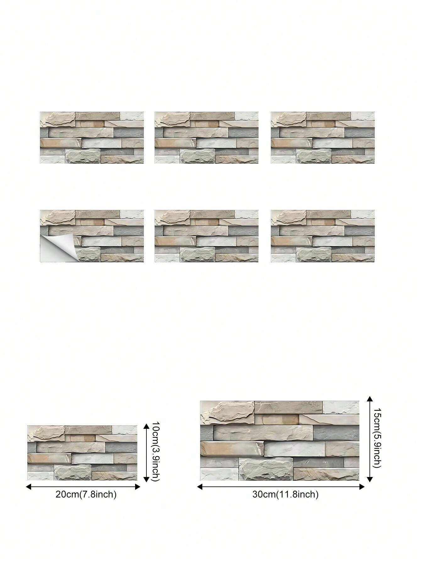 Faux Masonry Pattern Home Decoration PVC Wall Stickers Wallpaper