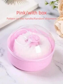 1pc Body Powder Powder Puff,Large Portable Handle Hair Salon Makeup Sponge Set (Handle Pattern Randomly Shipped)