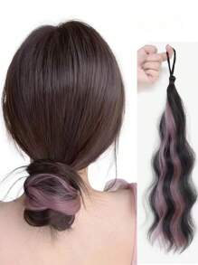 19 英寸合成 Topsy Tail 发髻制作器，耐热纤维染色马尾辫，DIY 头发丰盈工具 - 彩色 - 查看 17