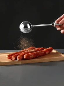 1pc Kitchen Flour Duster For Baking, Manual Operation, Stainless Steel Icing Sugar Powder Shaker For Dusting Flour - Multicolor - View 5