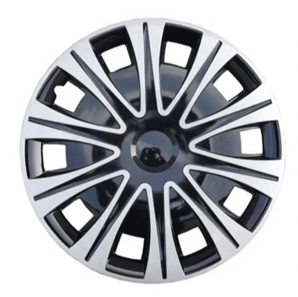 Enjoliveurs de roue pour voitures Premium Argent noir Enjoliveurs 17