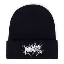 1 件装男士冬季刺绣针织帽，休闲保暖无檐便帽，适合秋冬季户外旅行 - 彩色 - 查看 4