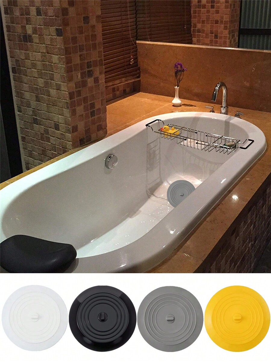 2PCS Bathtub Plug, Large Silicone Drain Plug, Hair Plug Flat Vacuum