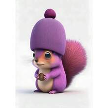 1pc Rodents Family 3D Lovely Plush Animals Hamster Squirrel Posters And Wall Art Picture Prints Canvas Printing Kid Room Home Decor No Frame - Multicolor - View 37