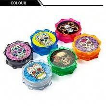 1 Máy xay nhựa hình bát giác 2 lớp có họa tiết đầu lâu Đồ dùng nhà bếp Đồ dùng gia đình Quà tặng ngày lễ tình nhân năm mới - Một cỡ - Xem 1