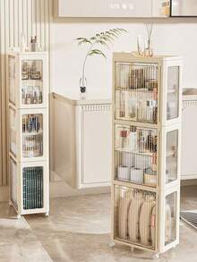 Multi-Functional Narrow Slit Storage Rack, Kitchen And Bathroom Storage Cabinet, Multi-Functional Shelf, Ultra-Thin Pull-Out Storage Rack For Narrow Spaces - Multicolor - View 5