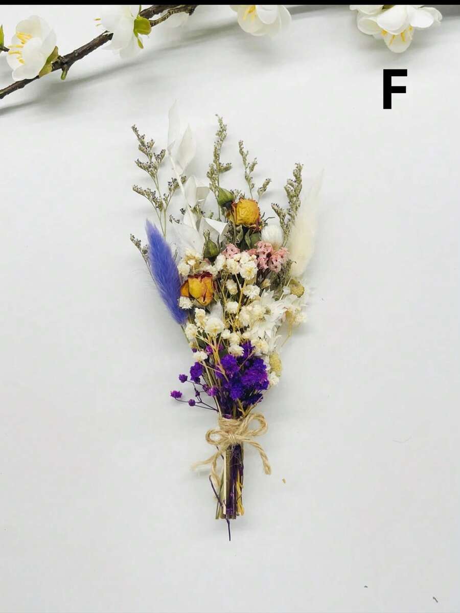 1/2/6/12 Pcs Mini Dried Flower Bouquet,Christmas Decoration, Bridesmaid