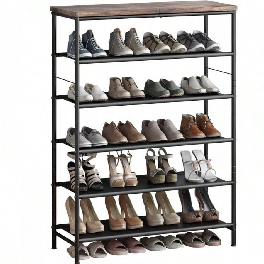 Shoe Rack Organizer 4 Tier 5 Tier 6 Tier Metal Organizer Shelf With