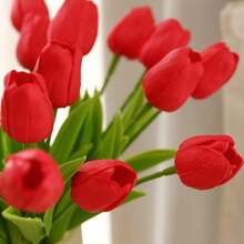 Hoa giả Tulips Realistic Touch Xuân Hè Hoa giả, Dùng để trang trí nhà cửa, Tiệc ngoài trời và trang trí đám cưới, Ngày của Mẹ, Ngày lễ tình nhân, Quà tặng Phục sinh - Nhiều màu - Xem 14