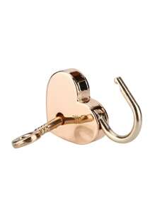 Set de pequeño candado con forma de corazón con llave - Candado metálico con forma de corazón, apto para maletas, portátiles, cajones, carteras - Juego de cierres decorativos pequeños para bolsas