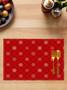 4 Pcs Watercolor Holly Christmas Placemats Seasonal Poinsettia Buffalo Plaid Winter Christmas Holiday Table Mats For Party Kitchen Restaurant Decoration