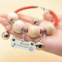 Engraved Pet ID Tag Collar With Bell, For Dogs & Cats