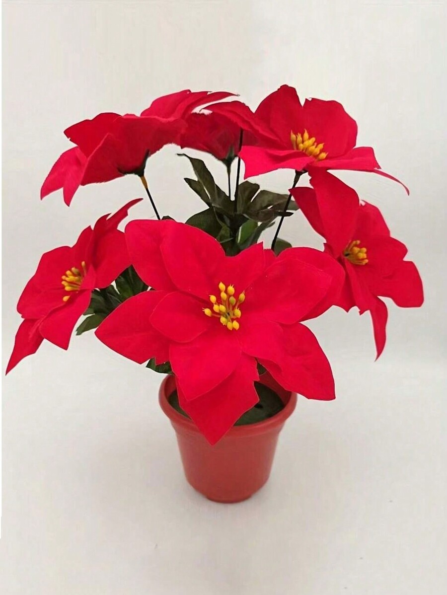 1pc Artificial Safflower, Fake Christmas Decoration Bouquet, Artificial